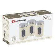 Nea 3Pc Canister Set Natura Cream Home Kitchen 2696 (Parcel Rate)