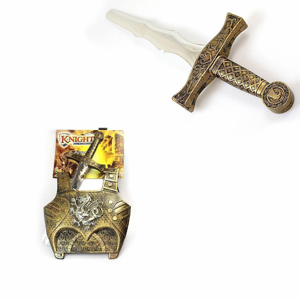 Boys Knights & Warriors ARMOUR & SWORDS PLAYSET -Party, Gladiator Dressing Up