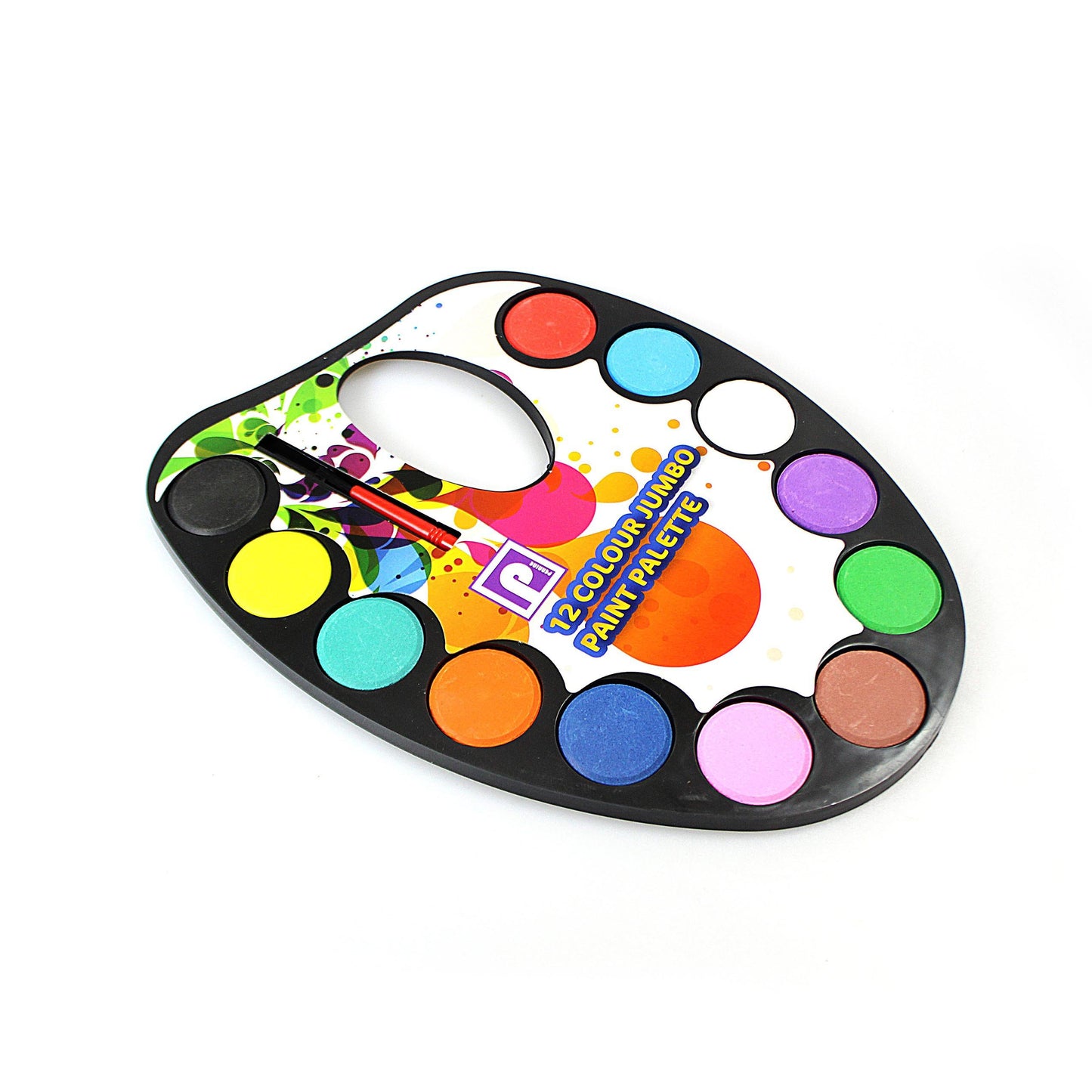 12 Colour Jumbo Paint Palette Arts And Craft Kids Fun P2538 (Parcel Rate)
