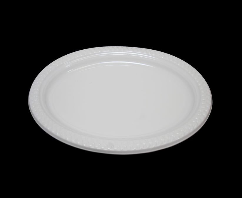 Disposable Plastic Plate 9" 12pcs White MX8010 (Parcel Rate)
