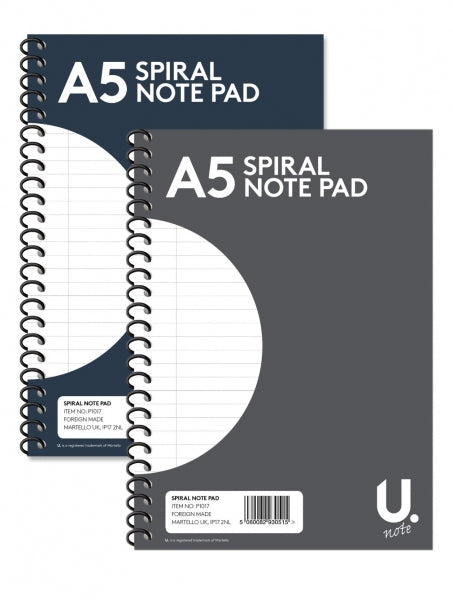 A5 Spiral Pad Homework School Office Stationery P1017 (Large Letter Rate)