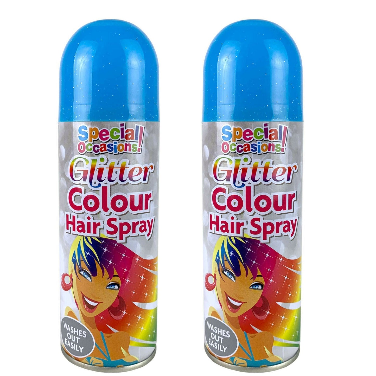 1 Pc Glitter Colour Hair Spray Temporary Washable Random Colour Sent 5509 (Parcel Rate)
