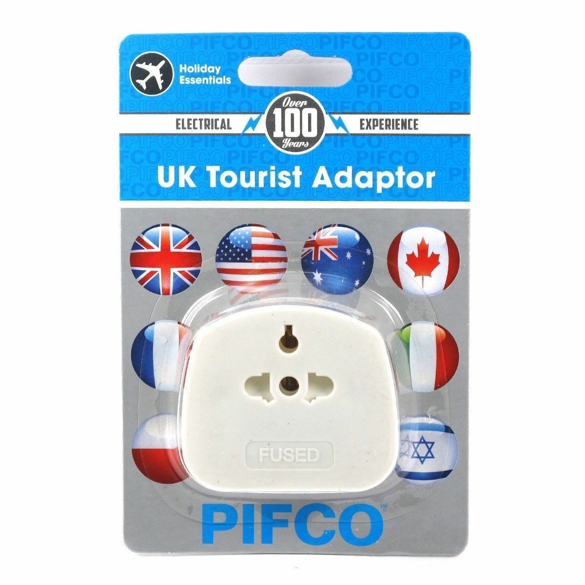 UK Tourist Travel Adaptor Plug PIF2039 (Large Letter Rate)