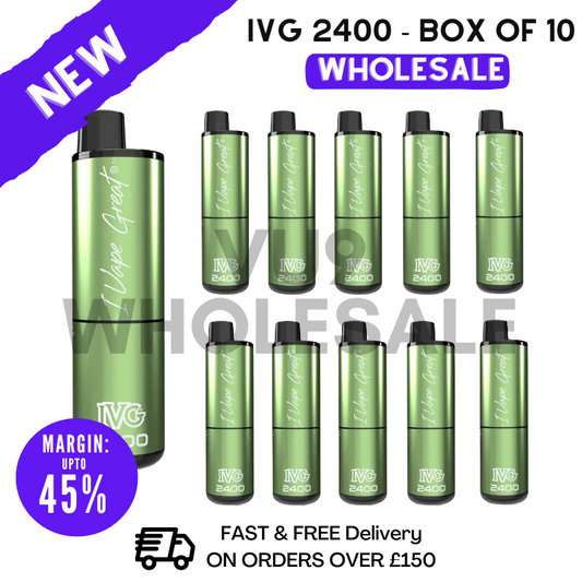 Bulk Buy IVG 2400 Puff Box Of 10 - 62.50 VU9 Wholesale Store Bulk Buy IVG 2400 Puff Box Of 10 - 62.50 VU9 Wholesale Store