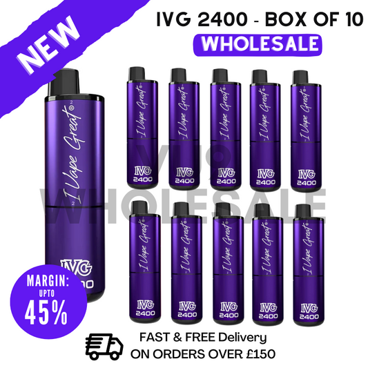Bulk Buy IVG 2400 Puff Box Of 10 - 62.50 VU9 Wholesale Store Bulk Buy IVG 2400 Puff Box Of 10 - 62.50 VU9 Wholesale Store