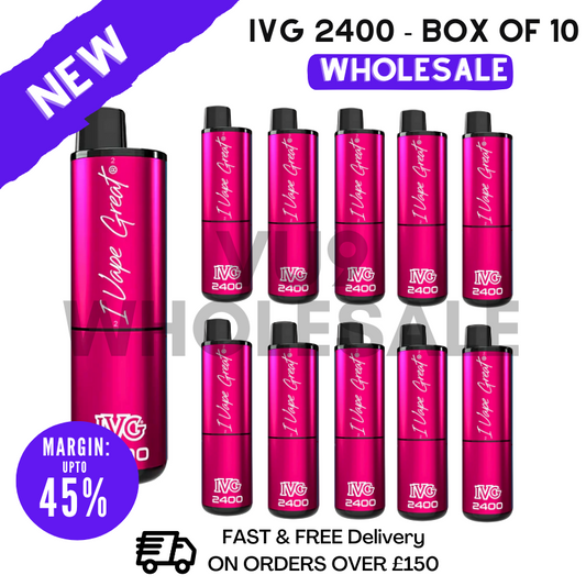 Bulk Buy IVG 2400 Puff Box Of 10 - 62.50 VU9 Wholesale Store Bulk Buy IVG 2400 Puff Box Of 10 - 62.50 VU9 Wholesale Store