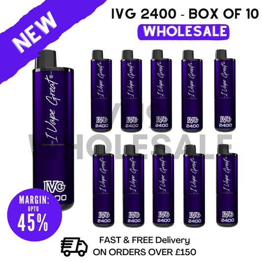 Bulk Buy IVG 2400 Puff Box Of 10 - 62.50 VU9 Wholesale Store Bulk Buy IVG 2400 Puff Box Of 10 - 62.50 VU9 Wholesale Store