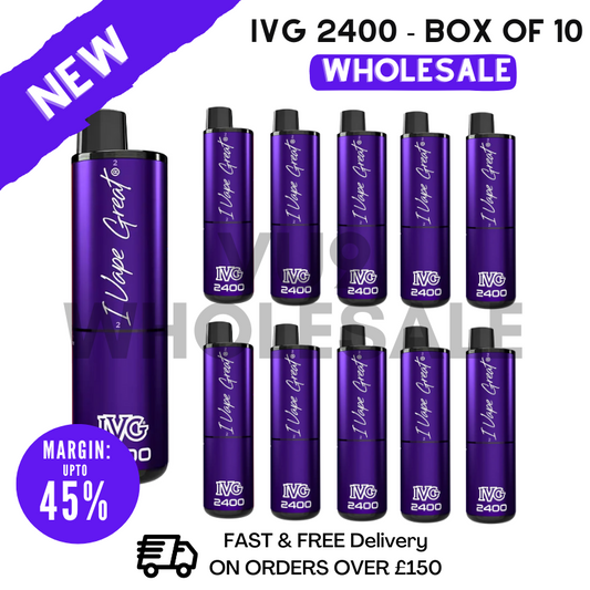 Bulk Buy IVG 2400 Puff Box Of 10 - 62.50 VU9 Wholesale Store Bulk Buy IVG 2400 Puff Box Of 10 - 62.50 VU9 Wholesale Store