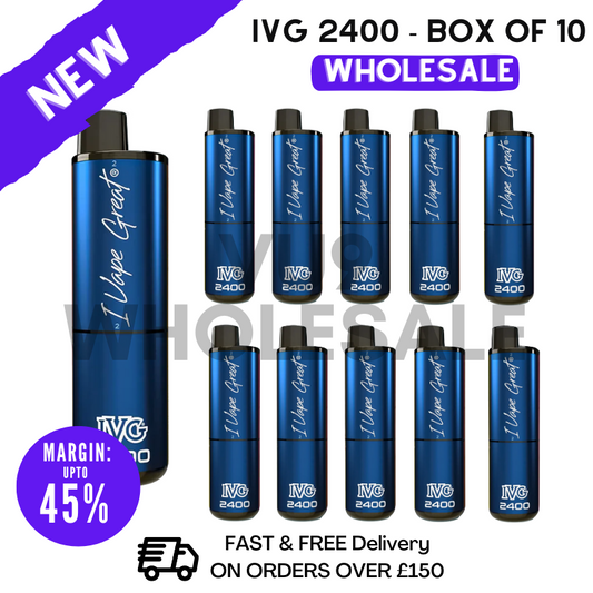 Bulk Buy IVG 2400 Puff Box Of 10 - 62.50 VU9 Wholesale Store Bulk Buy IVG 2400 Puff Box Of 10 - 62.50 VU9 Wholesale Store