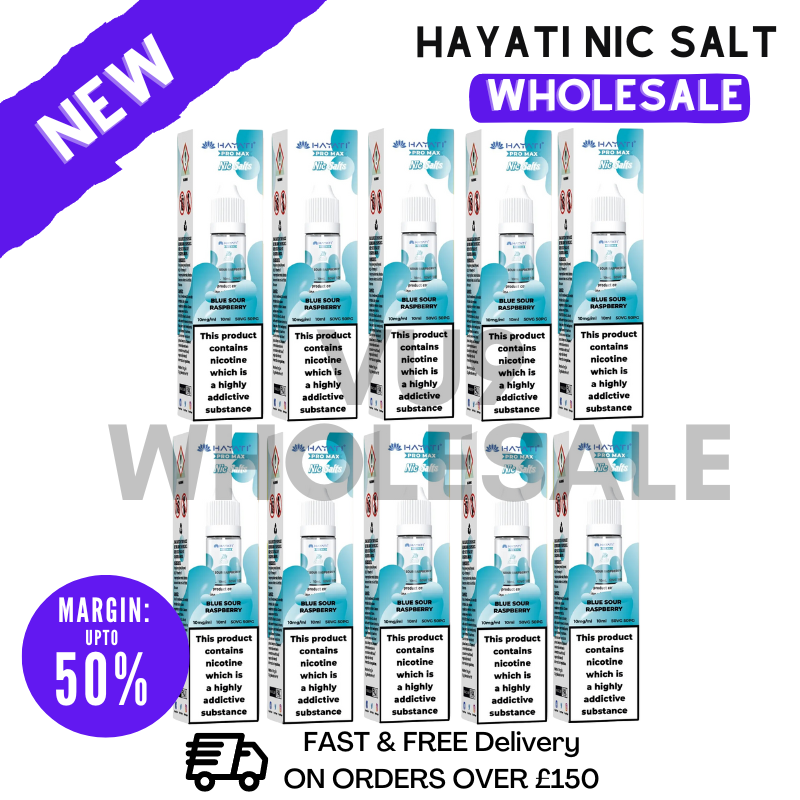 Shop Blue Sour Raspberry Hayati Pro Max Nicotine Salt Pack Of 10 - UK Vape World