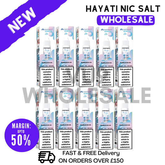 Buy Bulk Bubblegum Ice Hayati Pro Max Nicotine Salt Pack Of 10 - VU9 WHOLESALE