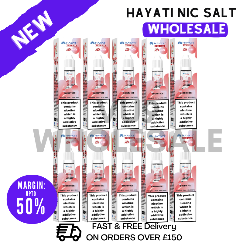 Buy Bulk Cherry Ice Hayati Pro Max Nicotine Salt Pack Of 10 - VU9 Wholesale