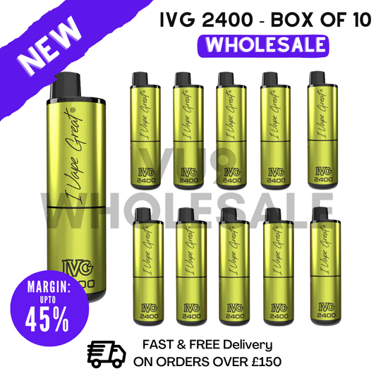 Shop Citrus Edition IVG 2400 Disposable Vapes Bulk Buy - Box Of 10 - UK Vape World