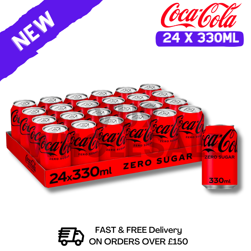 Shop Coca Cola Zero Sugar 330ml | 24 Can Case Bulk Wholesale Price - VU9 Wholesale