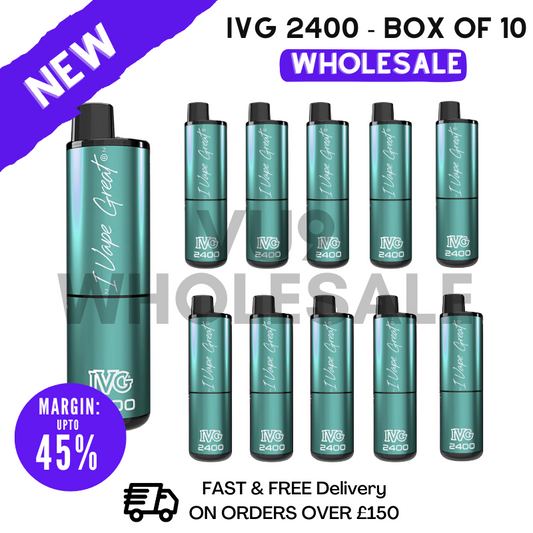 Shop Coconut Edition IVG 2400 Disposable Vapes Bulk Buy - Box Of 10 - UK Vape World