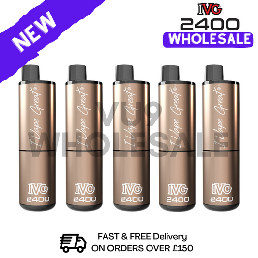Shop Coffee Edition IVG 2400 IVG 2400 Puff Vape Bar Kit | Box Of 5 - Wholesale VU9 