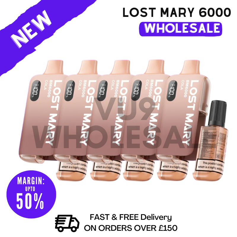 Shop Cola Lost Mary 6000 Puff 6K Bulk Buy - Box Of 5 - UK Vape World