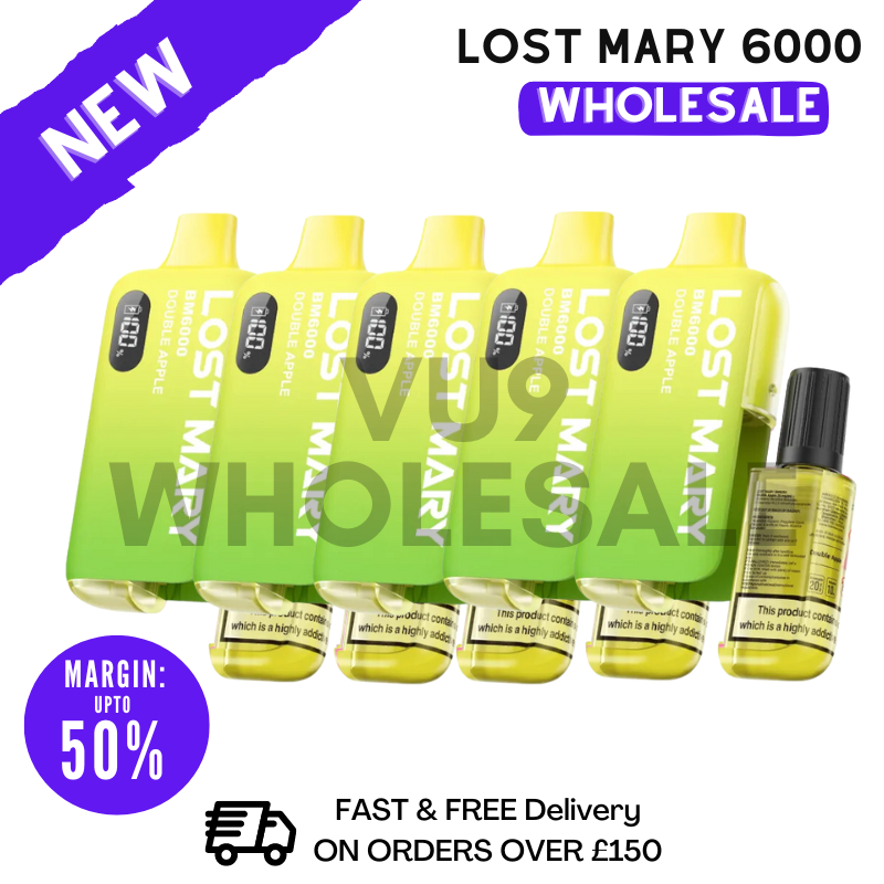 Shop Double Apple Lost Mary 6000 Puff 6K Bulk Buy - Box Of 5 - VU9 Wholesale