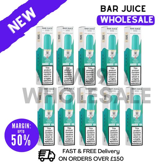 Fresh Menthol Mojito Bar Juice 5000 Nic Salt Box Of 10