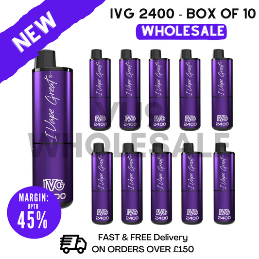 Grape Edition IVG 2400 Prefilled Pod Kit Vapes Bulk Buy - Box Of 10