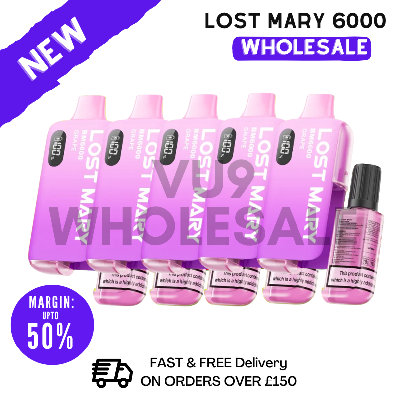 Grape Lost Mary 6000 Puff 6K Bulk Buy - Box Of 5
