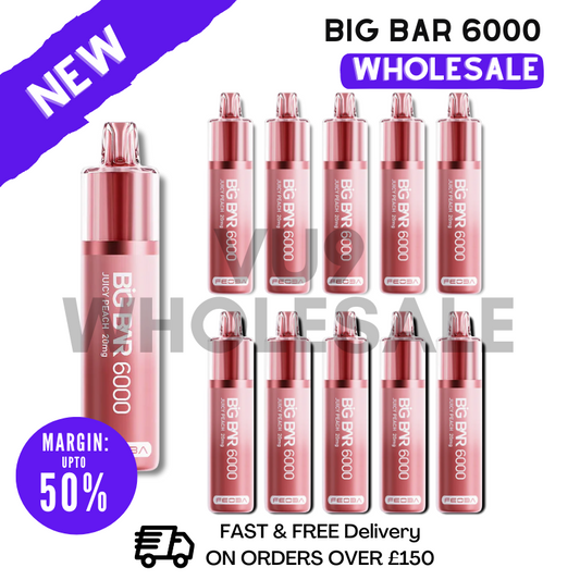 Feoba Big Bar 6000 6K Puffs Disposable Vape - BOX OF 10 VU9 Wholesale Store Feoba Big Bar 6000 6K Puffs Disposable Vape - BOX OF 10 VU9 Wholesale Store