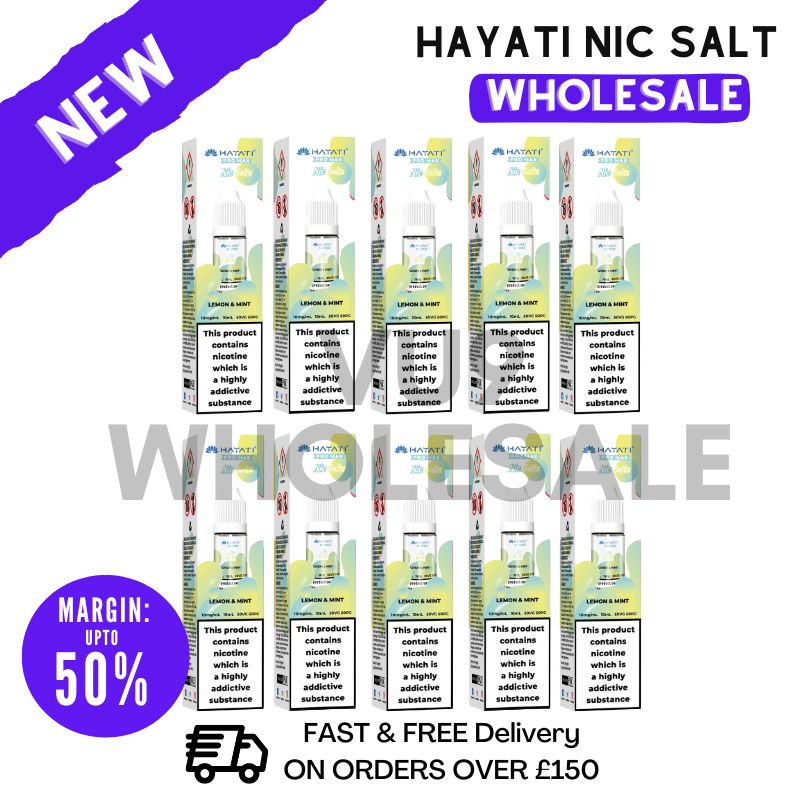 Lemon & Mint Hayati Pro Max Nicotine Salt Pack Of 10
