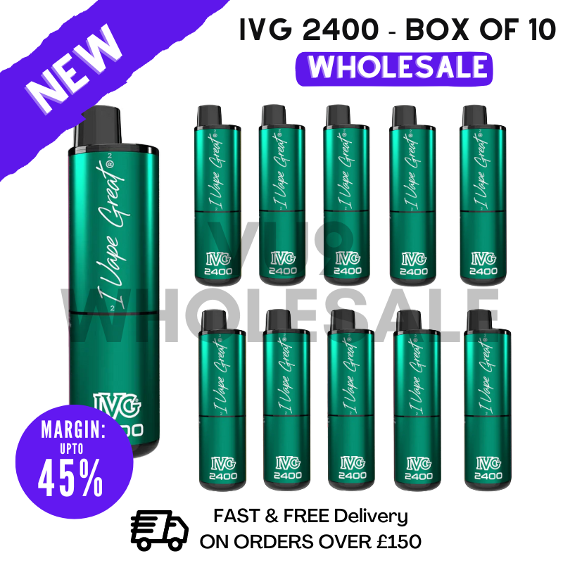 Mint Edition IVG 2400 Prefilled Pod Kit Vapes Bulk Buy - Box Of 10