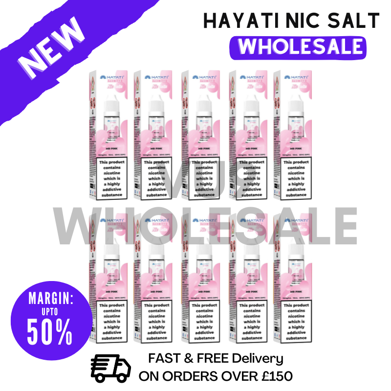 Buy Bulk Mr Pink Hayati Pro Max Nicotine Salt Pack Of 10 - VU9 Wholesale
