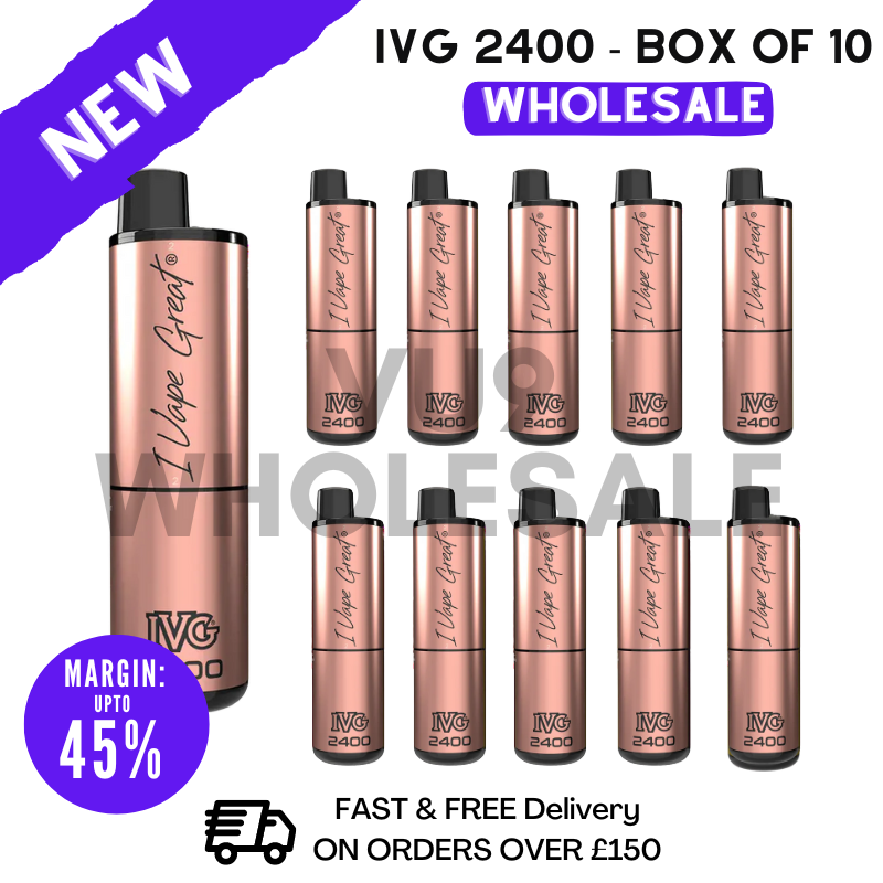 Shop Peach Edition IVG 2400 Disposable Vapes Bulk Buy Box Of 10 - VU9 Wholesale 