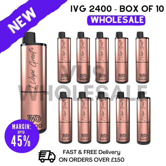 Shop Peach Edition IVG 2400 Disposable Vapes Bulk Buy Box Of 10 - VU9 Wholesale 