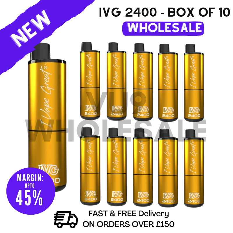 Pineapple ice IVG 2400 Prefilled Pod Kit Vapes Bulk Buy - Box Of 10