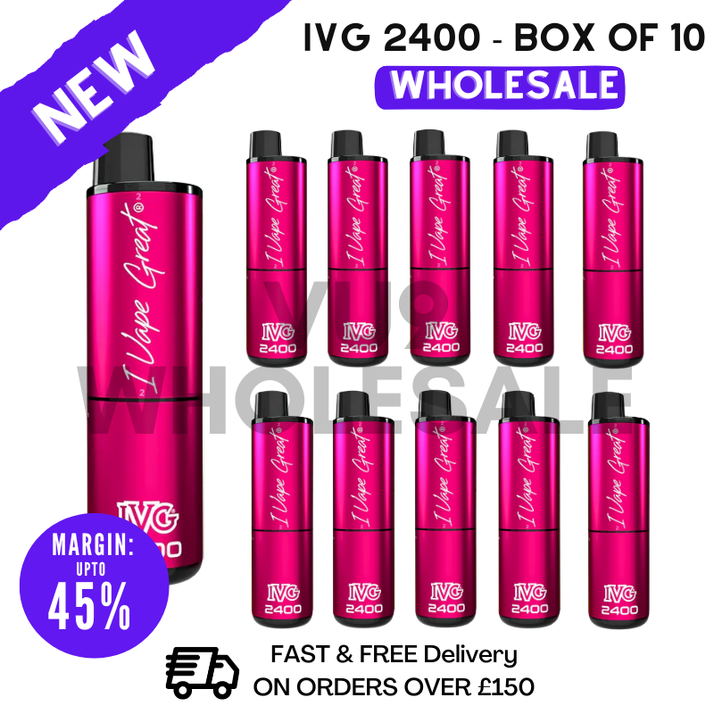 Pink Edition IVG 2400 Prefilled Pod Kit Vapes Bulk Buy - Box Of 10