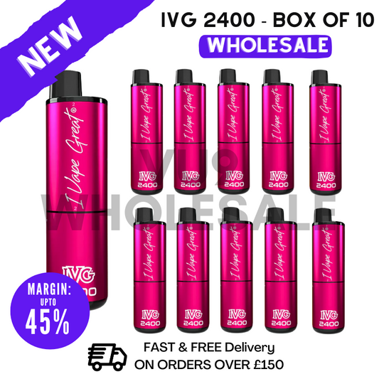 Pink Edition IVG 2400 Prefilled Pod Kit Vapes Bulk Buy - Box Of 10