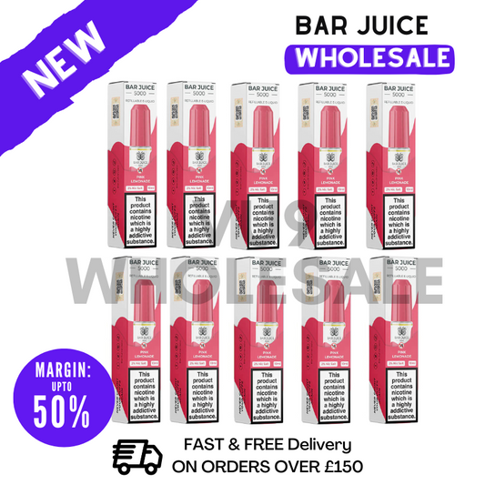 Pink Lemonade Bar Juice 5000 Nic Salt Box Of 10