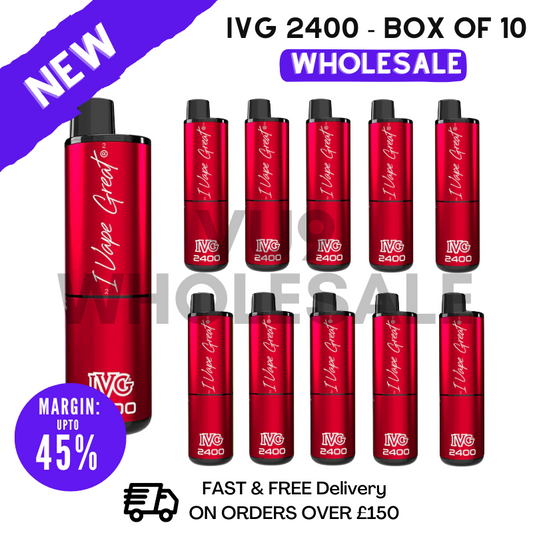 Red Edition IVG 2400 Prefilled Pod Kit Vapes Bulk Buy - Box Of 10