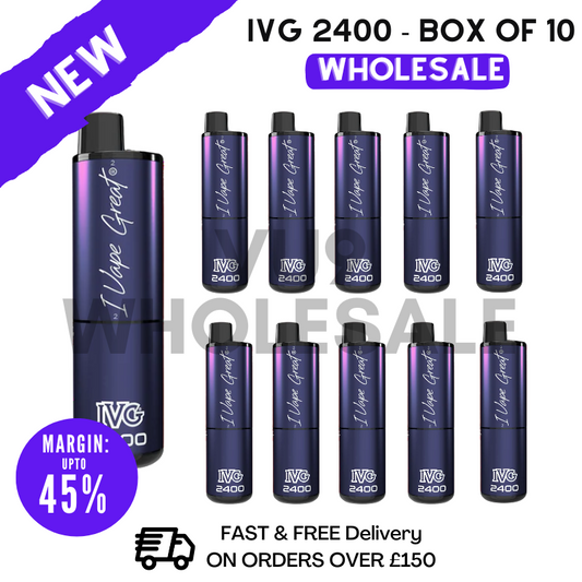 Shisha Edition IVG 2400 Prefilled Pod Kit Vapes Bulk Buy - Box Of 10