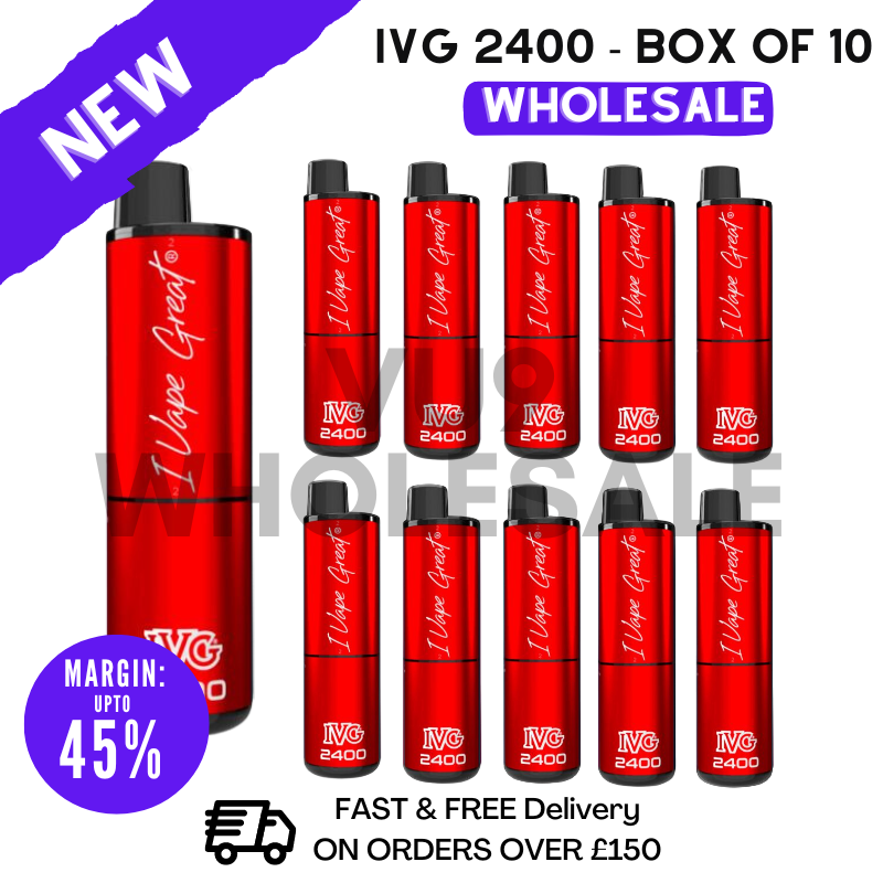 Strawberry Watermelon IVG 2400 Prefilled Pod Kit Vapes Bulk Buy - Box Of 10
