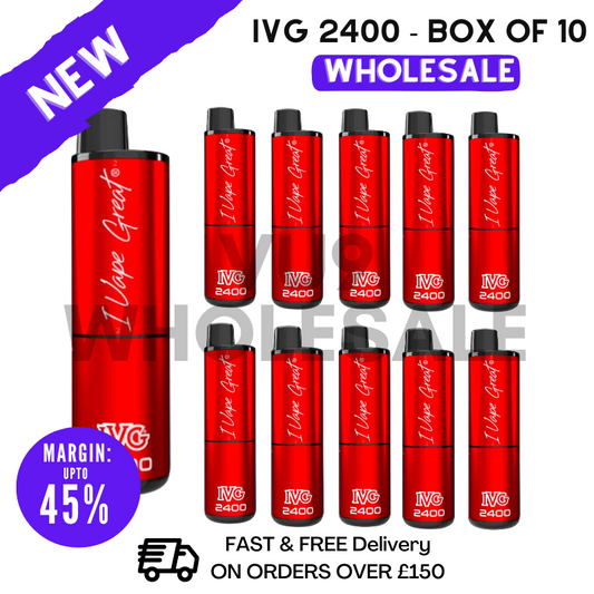 Strawberry Watermelon IVG 2400 Prefilled Pod Kit Vapes Bulk Buy - Box Of 10