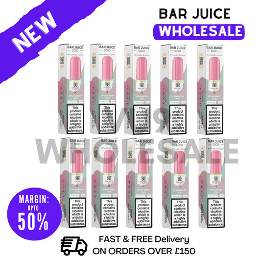Strawberry kiwi Bar Juice 5000 Nic Salt Box Of 10