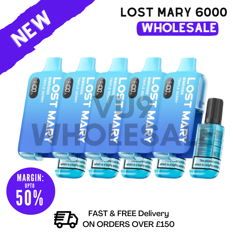 Shop Triple Berry Lost Mary 6000 Puff 6K Bulk Buy - Box Of 5 - VU9 Wholesale