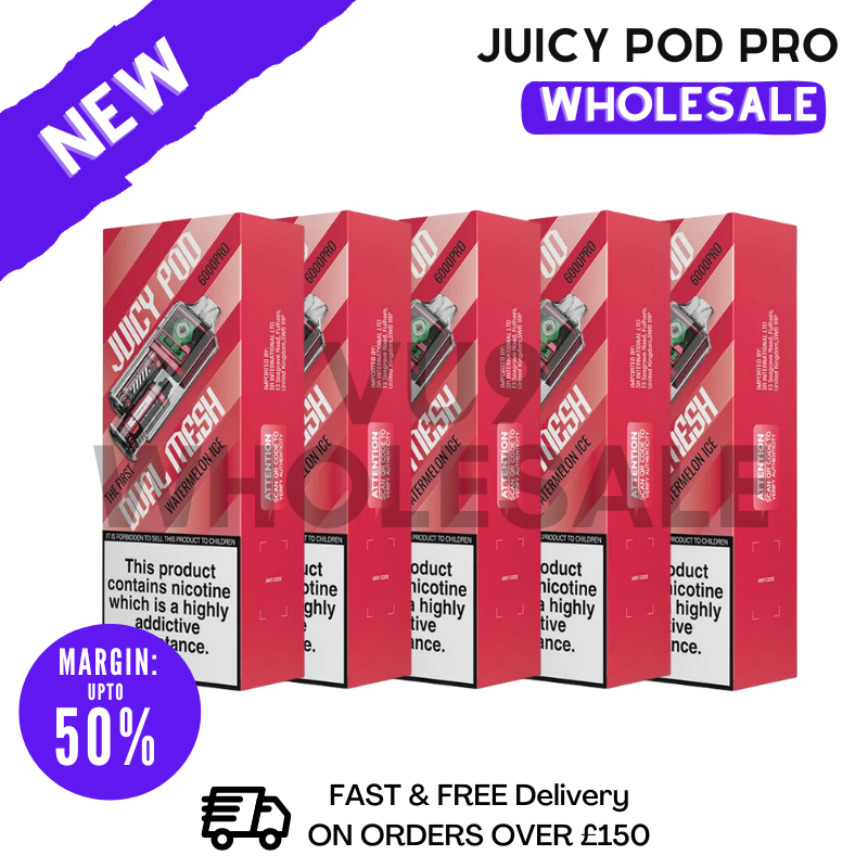 Shop Watermelon ICE Juicy Pod 6000 Puff 6K Wholesale - Box Of 5