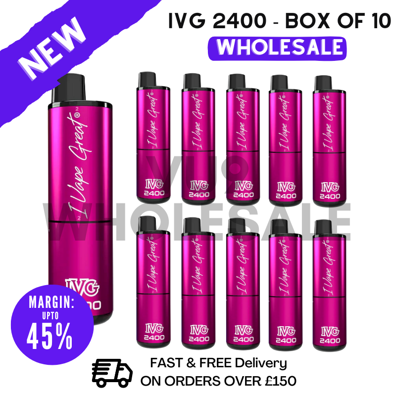 Watermelon ICE IVG 2400 Prefilled Pod Kit Vapes Bulk Buy - Box Of 10