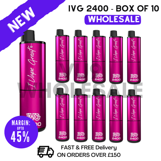 Watermelon ICE IVG 2400 Prefilled Pod Kit Vapes Bulk Buy - Box Of 10