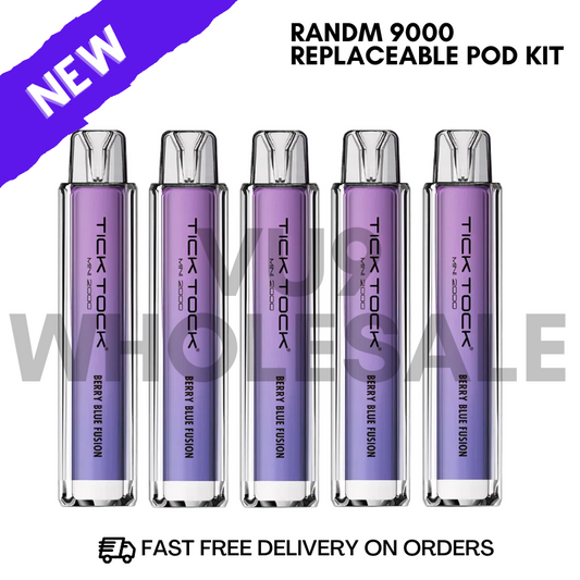 Berry Blue Fusion Tick Tock 2000 Pack of 5