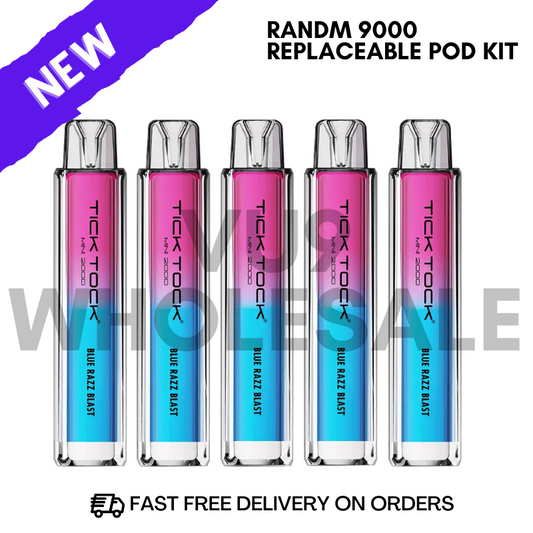 Blue Razz Blast Tick Tock 2000 Pack of 5