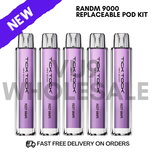 Fizzy Grape Tick Tock 2000 Pack of 5