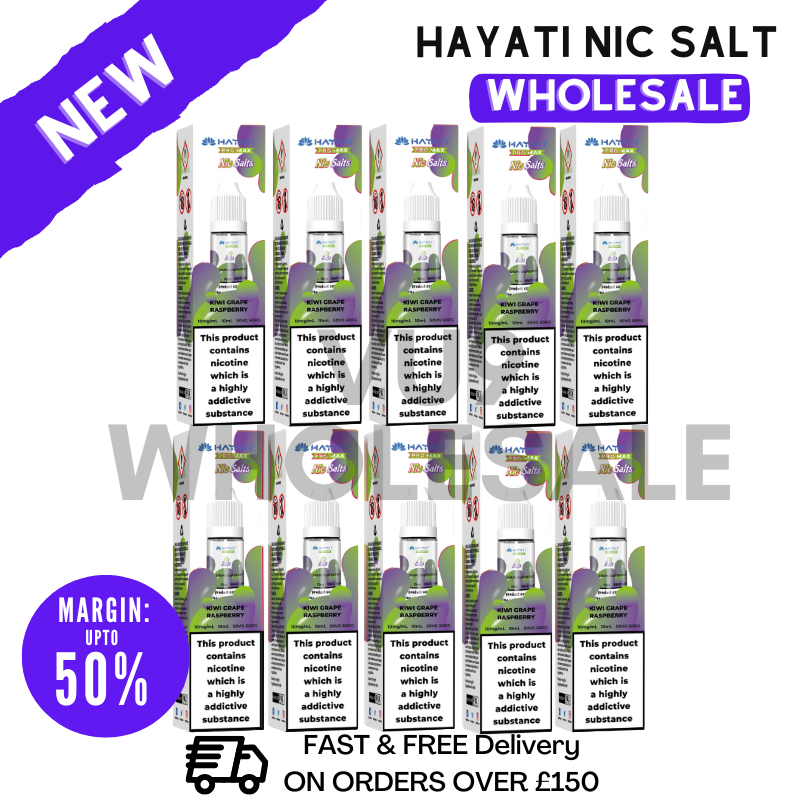 Kiwi Grape Raspberry Hayati Pro Max Nicotine Salt Pack Of 10