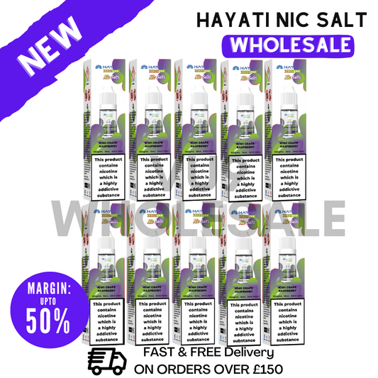 Kiwi Grape Raspberry Hayati Pro Max Nicotine Salt Pack Of 10