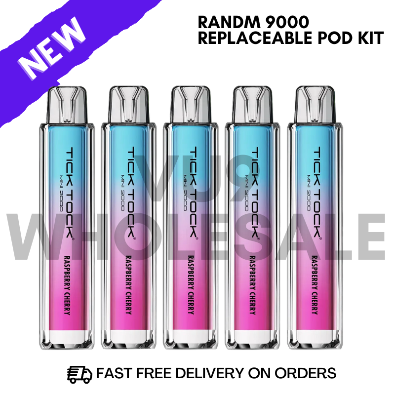 Raspberry Cherry Tick Tock 2000 Pack of 5